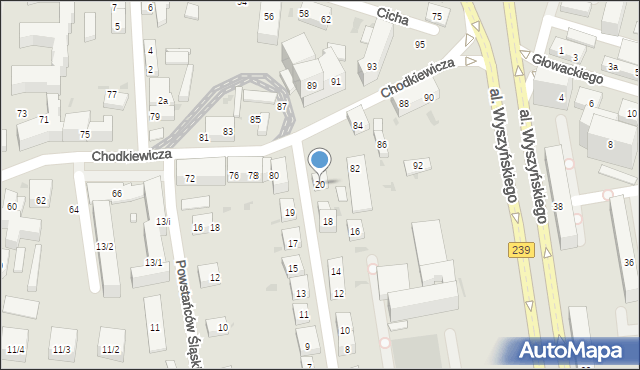 Bydgoszcz, Wybickiego Józefa, gen., 20, mapa Bydgoszczy