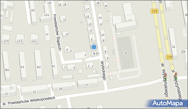 Bydgoszcz, Wybickiego Józefa, gen., 5, mapa Bydgoszczy