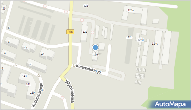 Bydgoszcz, Wyzwolenia, 122b, mapa Bydgoszczy