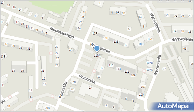 Bytom, Wyzwolenia, 115A, mapa Bytomia