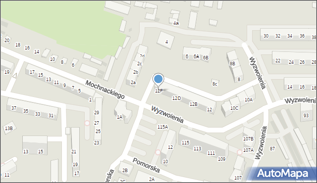 Bytom, Wyzwolenia, 12F, mapa Bytomia