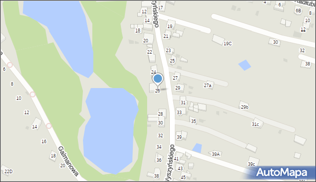 Bytom, Wyszyńskiego Stefana, ks. prym. kard., 26, mapa Bytomia