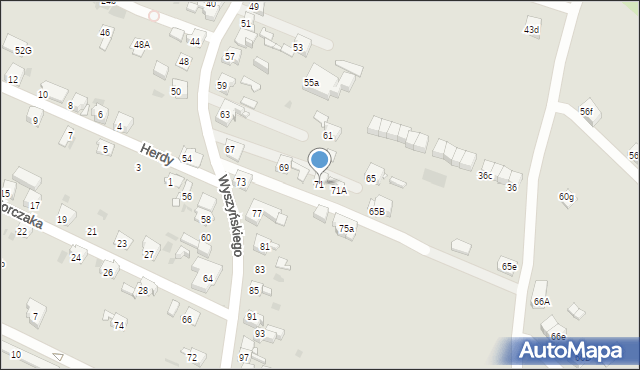 Bytom, Wyszyńskiego Stefana, ks. prym. kard., 71, mapa Bytomia