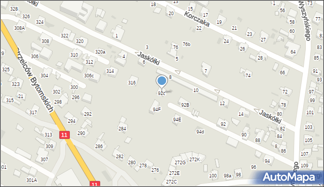 Bytom, Wyszyńskiego Stefana, ks. prym. kard., 92c, mapa Bytomia