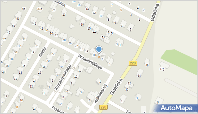 Bytów, Wyspiańskiego Stanisława, 8, mapa Bytów