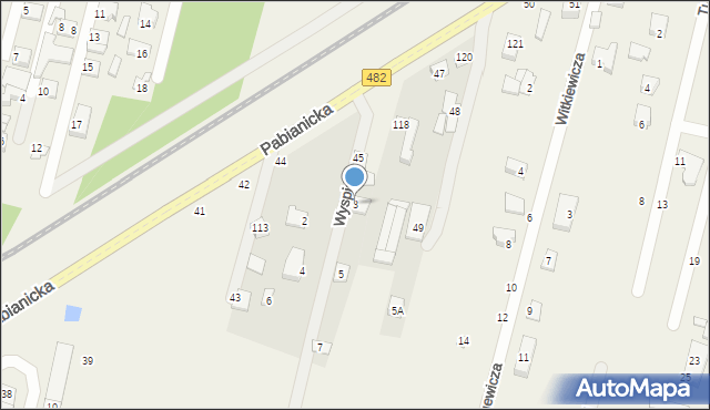 Chechło Pierwsze, Wyspiańskiego Stanisława, 3, mapa Chechło Pierwsze