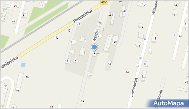 Chechło Pierwsze, Wyspiańskiego Stanisława, 5, mapa Chechło Pierwsze