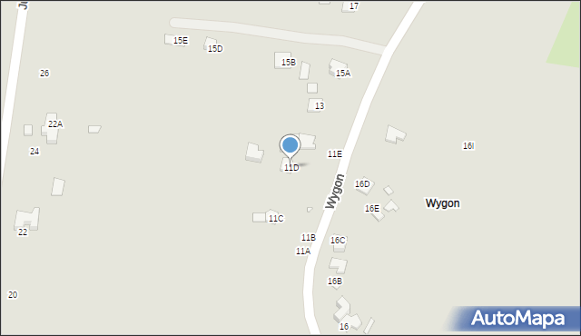 Chełm, Wygon, 11D, mapa Chełma