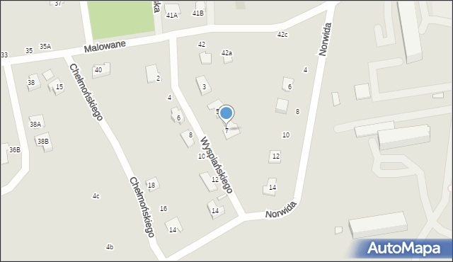 Chełm, Wyspiańskiego Stanisława, 7, mapa Chełma