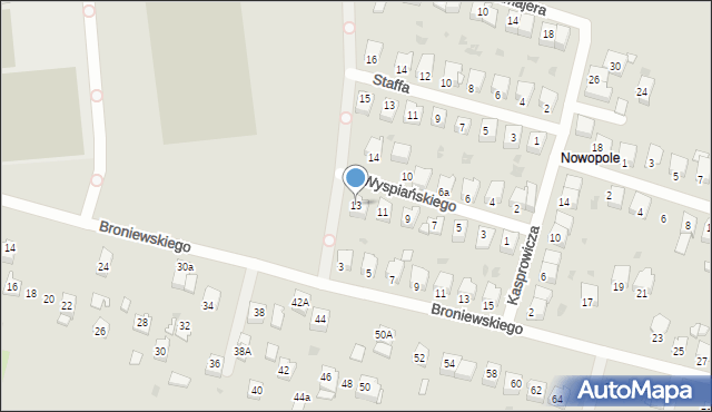 Chełmek, Wyspiańskiego Stanisława, 13, mapa Chełmek