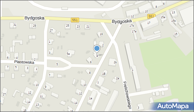 Chełmża, Wyszyńskiego Stefana, ks. kard., 4, mapa Chełmża
