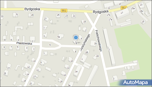 Chełmża, Wyszyńskiego Stefana, ks. kard., 6, mapa Chełmża