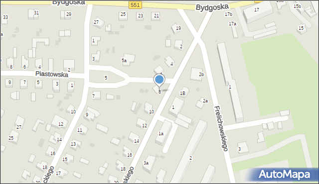 Chełmża, Wyszyńskiego Stefana, ks. kard., 8, mapa Chełmża