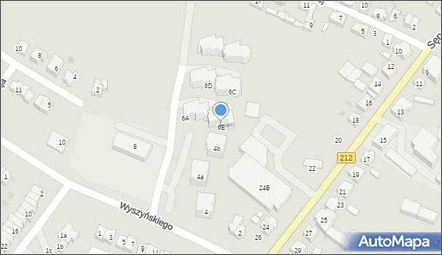 Chojnice, Wyszyńskiego Stefana, ks. kard., 6E, mapa Chojnic