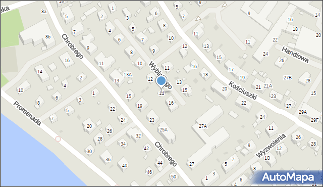 Choszczno, Wybickiego Józefa, gen., 14, mapa Choszczno