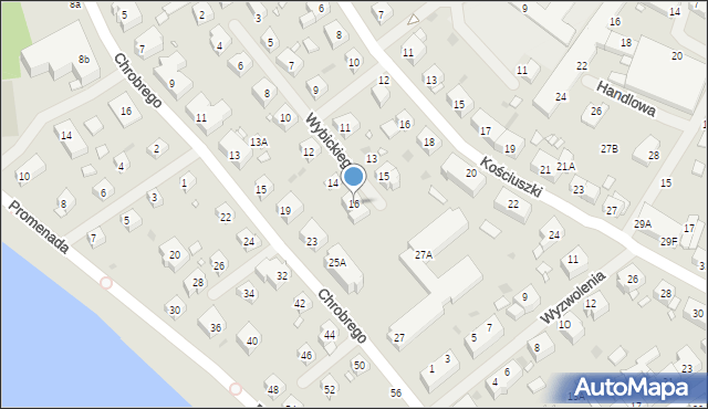 Choszczno, Wybickiego Józefa, gen., 16, mapa Choszczno