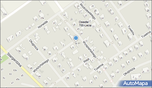 Choszczno, Wyszyńskiego Stefana, ks. kard., 8, mapa Choszczno