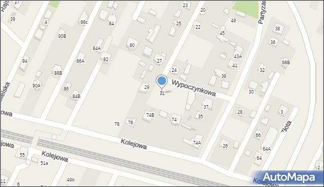Chotomów, Wypoczynkowa, 31, mapa Chotomów
