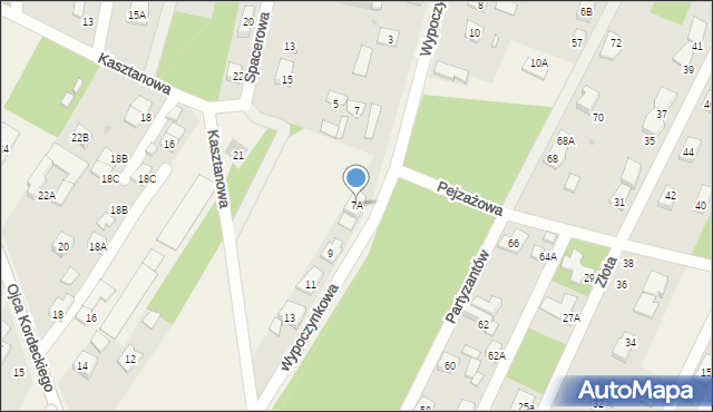 Chotomów, Wypoczynkowa, 7A, mapa Chotomów