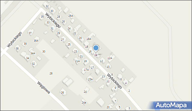 Chwaszczyno, Wybickiego Józefa, gen., 14, mapa Chwaszczyno