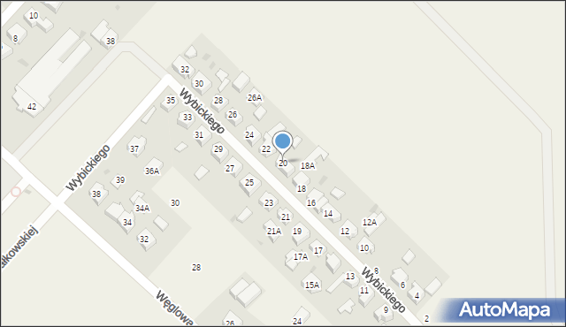 Chwaszczyno, Wybickiego Józefa, gen., 20, mapa Chwaszczyno