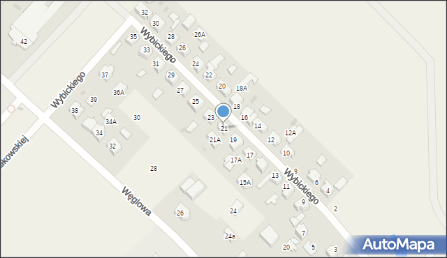 Chwaszczyno, Wybickiego Józefa, gen., 21, mapa Chwaszczyno