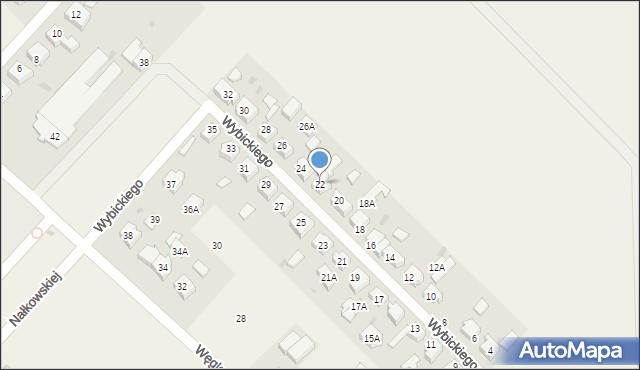 Chwaszczyno, Wybickiego Józefa, gen., 22, mapa Chwaszczyno