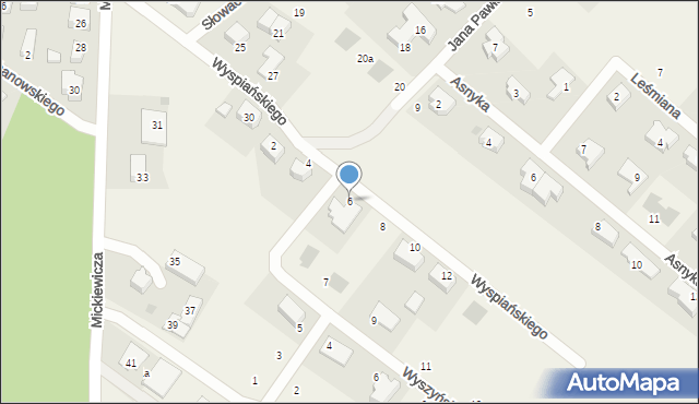 Chwaszczyno, Wyspiańskiego Stanisława, 6, mapa Chwaszczyno