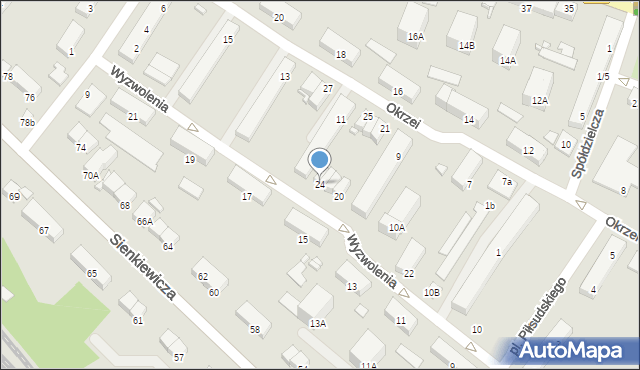 Ciechanów, Wyzwolenia, 24, mapa Ciechanów