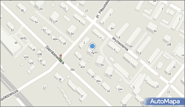 Ciechanów, Wyzwolenia, 7A, mapa Ciechanów