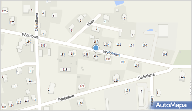 Ciecierzyce, Wylotowa, 189, mapa Ciecierzyce