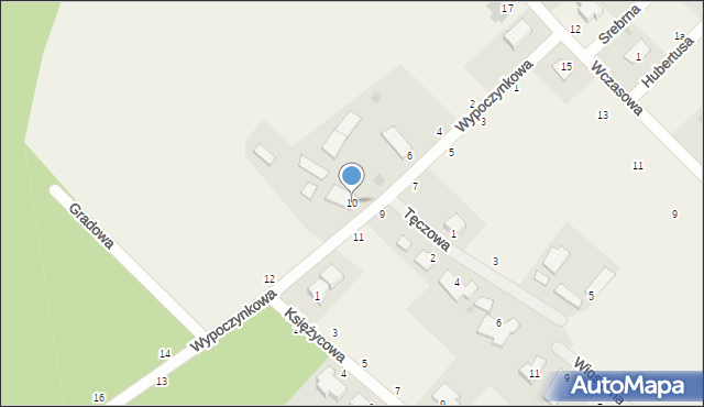 Ciele, Wypoczynkowa, 10, mapa Ciele