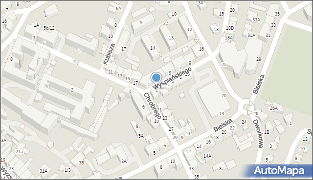 Cieszyn, Wyspiańskiego Stanisława, 2, mapa Cieszyna