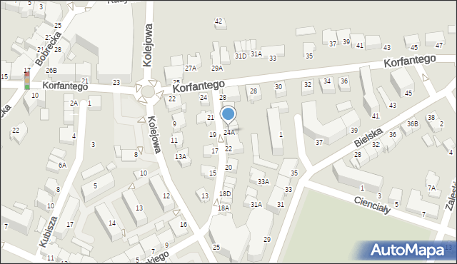 Cieszyn, Wyspiańskiego Stanisława, 24A, mapa Cieszyna