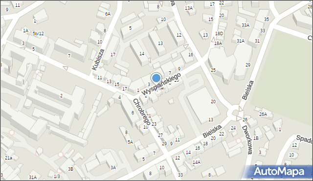 Cieszyn, Wyspiańskiego Stanisława, 4, mapa Cieszyna