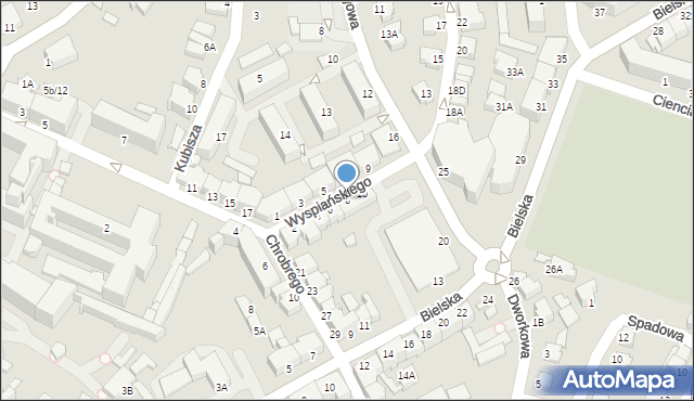 Cieszyn, Wyspiańskiego Stanisława, 8, mapa Cieszyna