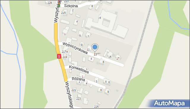 Cisiec, Wypoczynkowa, 13, mapa Cisiec