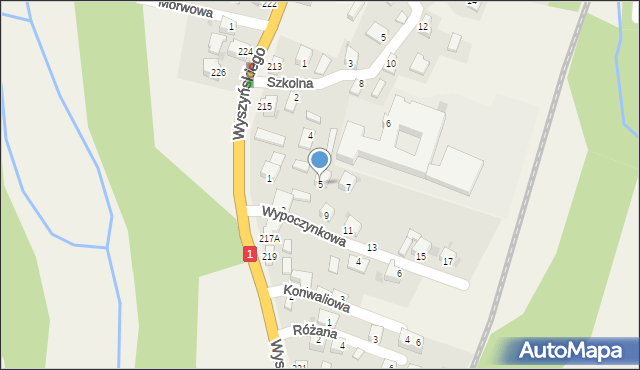 Cisiec, Wypoczynkowa, 5, mapa Cisiec