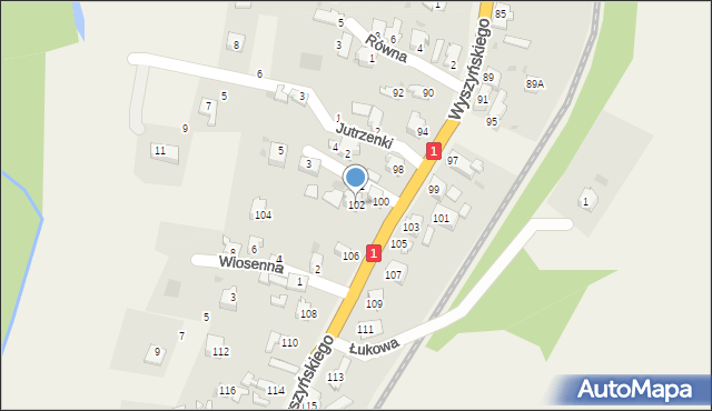 Cisiec, Wyszyńskiego Stefana, ks. prym. kard., 102, mapa Cisiec