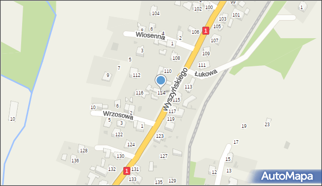 Cisiec, Wyszyńskiego Stefana, ks. prym. kard., 114, mapa Cisiec
