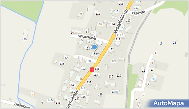 Cisiec, Wyszyńskiego Stefana, ks. prym. kard., 124, mapa Cisiec