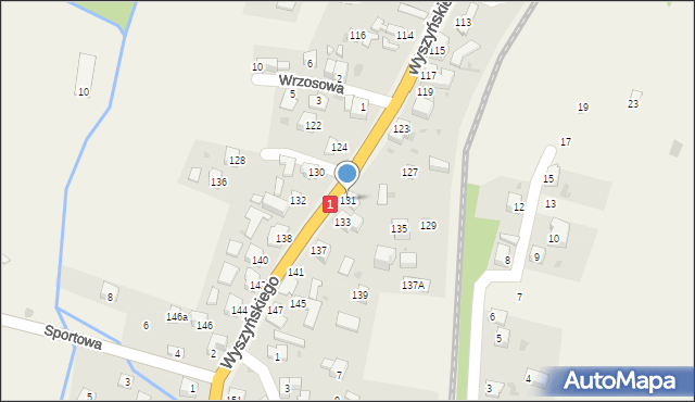 Cisiec, Wyszyńskiego Stefana, ks. prym. kard., 131, mapa Cisiec