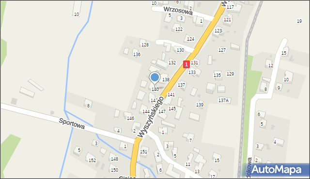 Cisiec, Wyszyńskiego Stefana, ks. prym. kard., 140, mapa Cisiec