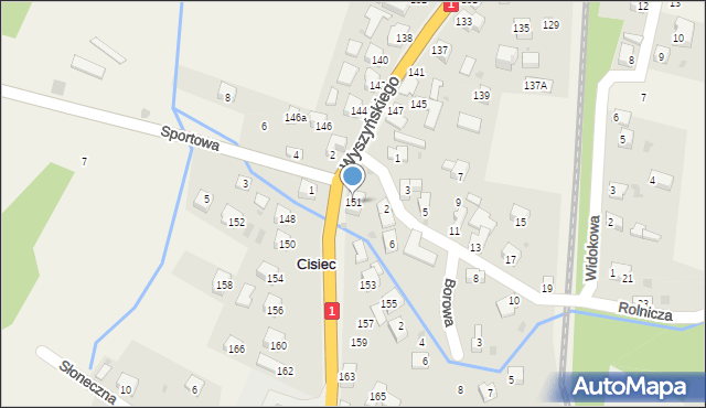 Cisiec, Wyszyńskiego Stefana, ks. prym. kard., 151, mapa Cisiec