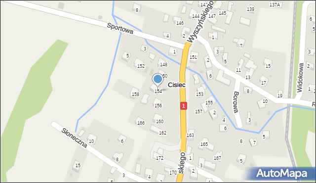 Cisiec, Wyszyńskiego Stefana, ks. prym. kard., 154, mapa Cisiec