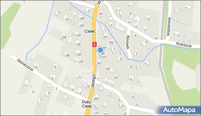 Cisiec, Wyszyńskiego Stefana, ks. prym. kard., 161, mapa Cisiec