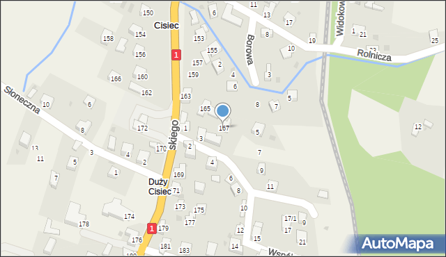 Cisiec, Wyszyńskiego Stefana, ks. prym. kard., 167, mapa Cisiec