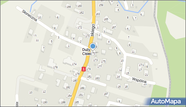 Cisiec, Wyszyńskiego Stefana, ks. prym. kard., 171, mapa Cisiec