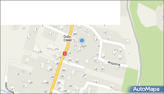 Cisiec, Wyszyńskiego Stefana, ks. prym. kard., 175, mapa Cisiec