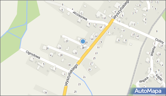 Cisiec, Wyszyńskiego Stefana, ks. prym. kard., 18, mapa Cisiec